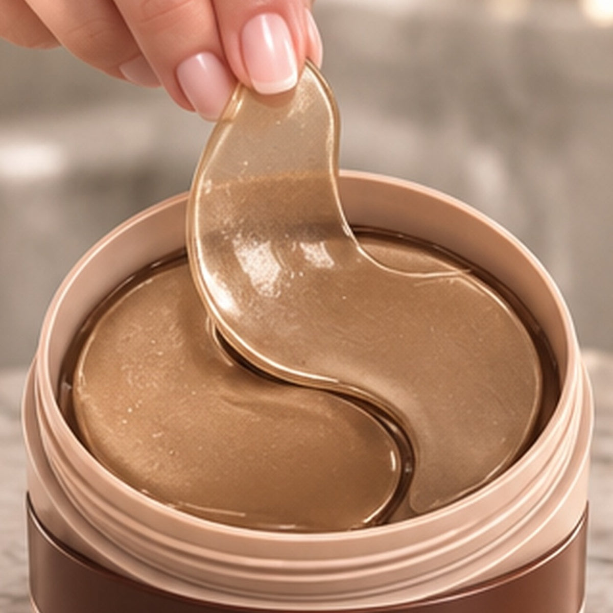 Patchs Anti-Cernes Hydrogel PECLAT — patchs portés sous les yeux